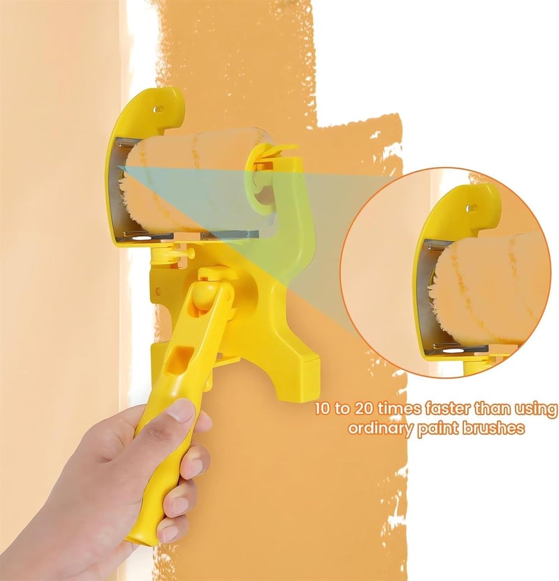 LEONICE Paint Edger Pro - 2024 New Painting Trimmer Edger Tools for Walls High Ceilings with Edger Paint Brush Kit, Bucket Edge Paint Roller Splatter Shield for Trim Corner Painting Cut in Tool (Handheld) - Image 5